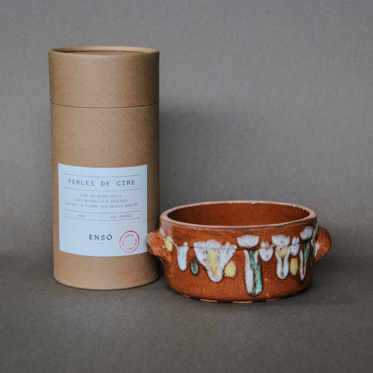 Pack Perles + Pot en terre cuite vernissé