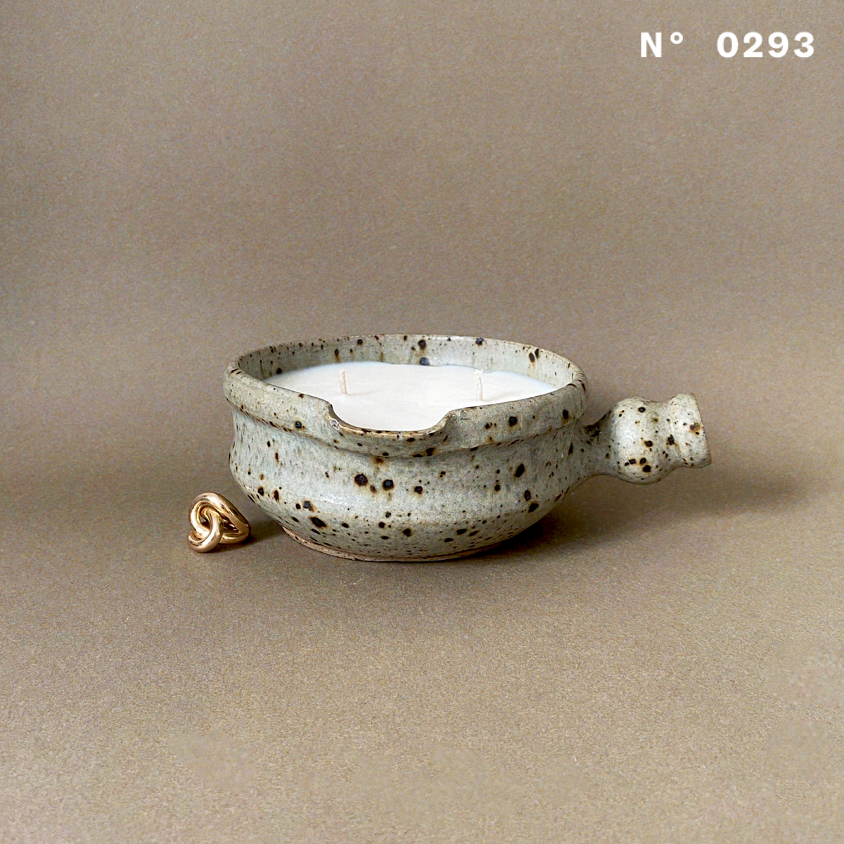 #0293 - Cassolette en grès moucheté