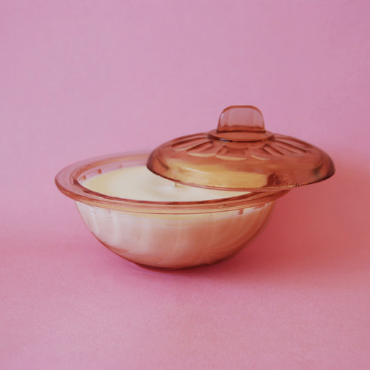 #0364 - Sucrier vintage rose opaline